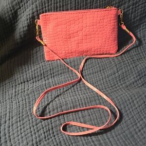 Elegant Pink Crossbody Bag, NWOT